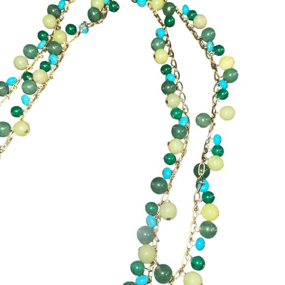 Vtg Stella & Dot Copa Necklace Semi precious Stones! Beachy vacation boho - Picture 3 of 11